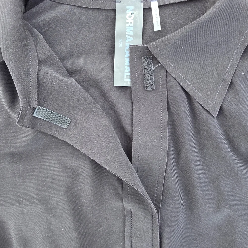 Norma Kamali Boyfriend Shirt Fishtail Midi Dress- Small - Picture 4 of 14